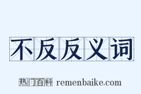 不反反义词是什么意思的图片